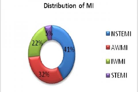 Distribution of different types of MI.